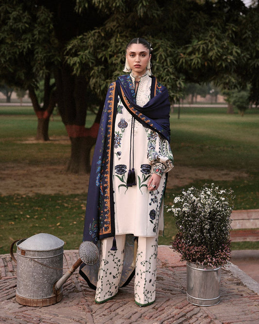 Jugno Wz-85 Premium Pure Lawn Chikankari Formal & Party Wear Dress 2026