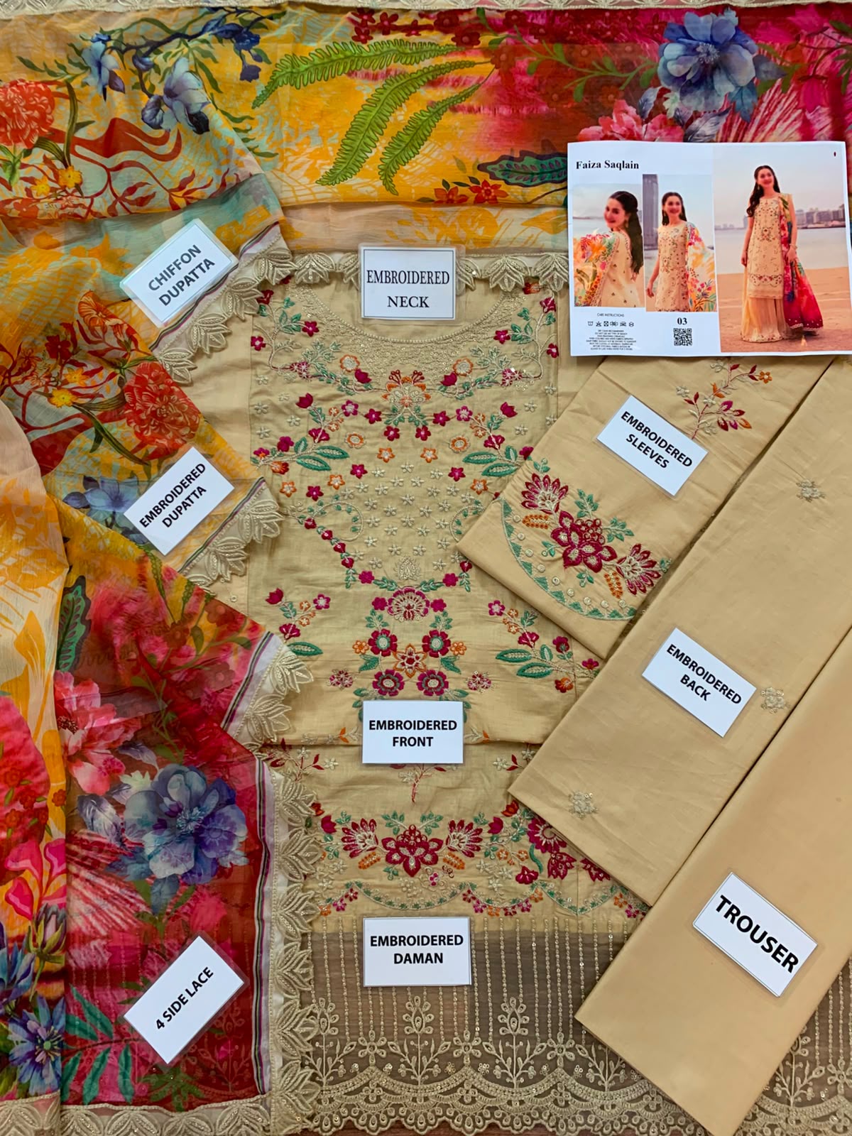Hania Amir Wz-40 Luxury Lawn With Printed Chiffon Dupatta 2026