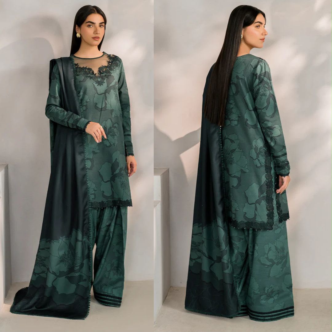 Azadi Sale Embroidered Premium Lawn With Chiffon Duppata & Patches 2026 Sale(3)