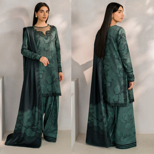 Azadi Sale Embroidered Premium Lawn With Chiffon Duppata & Patches 2026 Sale(3)