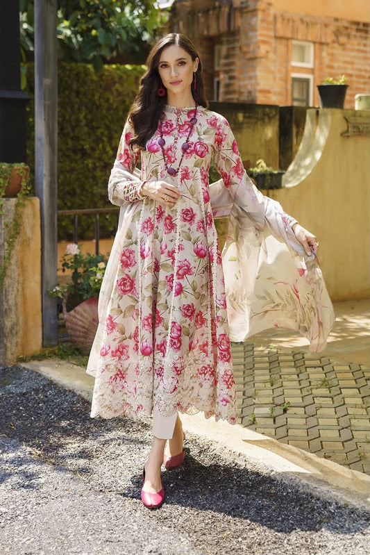 Azadi Sale Embroidered Premium Lawn With Chiffon Duppata & Patches 2026 8