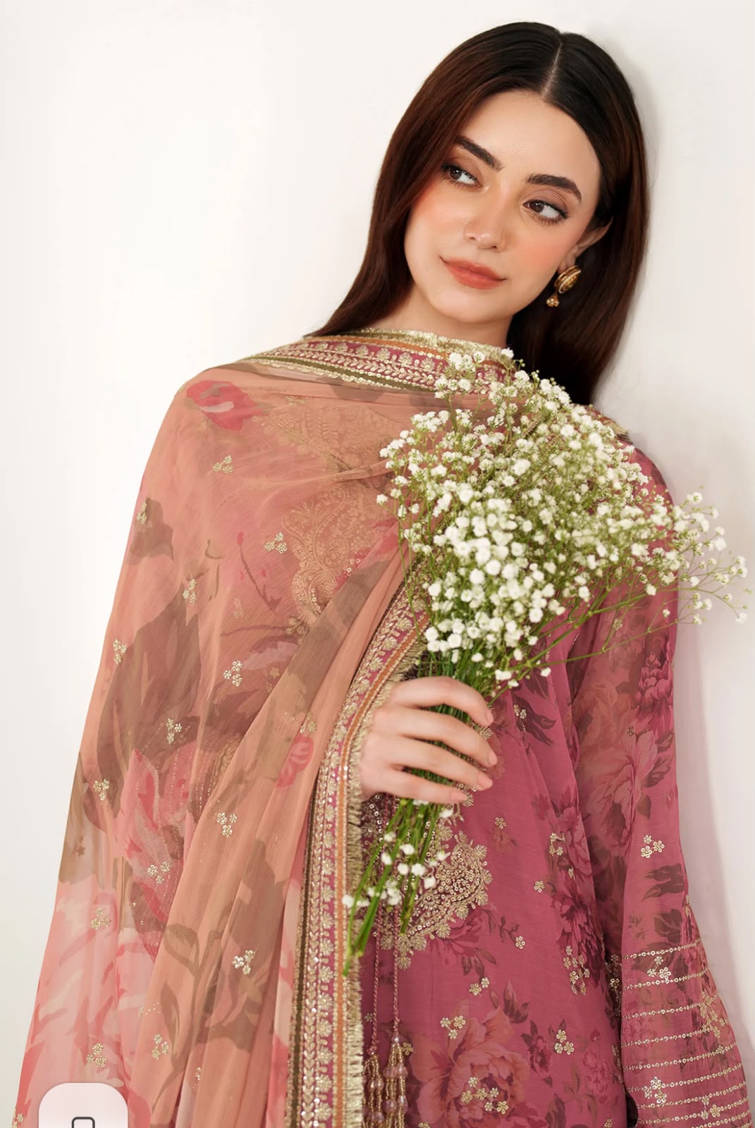 Jazmin Florrie Pink Most Beautiful Color Chiffon Dress 26