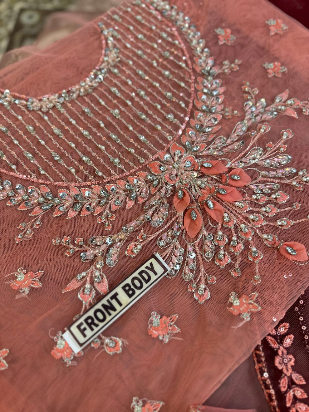 Maria b Tie n Die Saree Wear By Anmol Baloch Soft Net 26