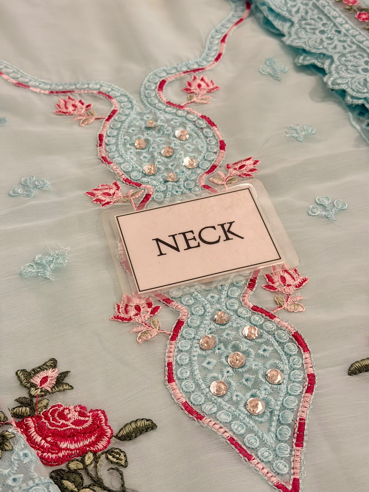Baroque Sky Dress Wz-04  Pure Chiffon WIth Chiffon Duppata 26
