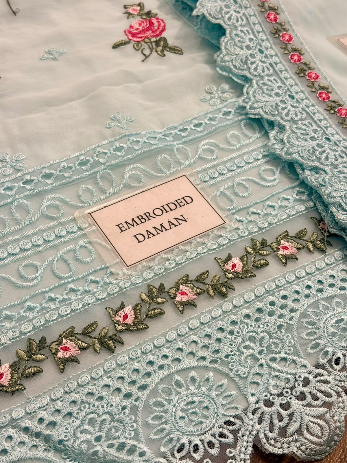 Baroque Sky Dress Wz-04  Pure Chiffon WIth Chiffon Duppata 26