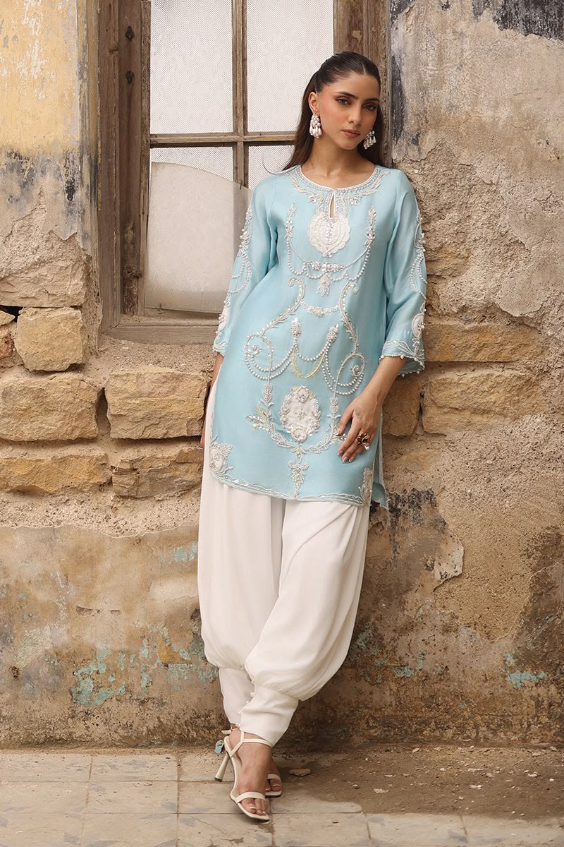 Wardah Saleem Wz-98 Raw Silk Fully Adda Work Design With Chiffon duppata 26