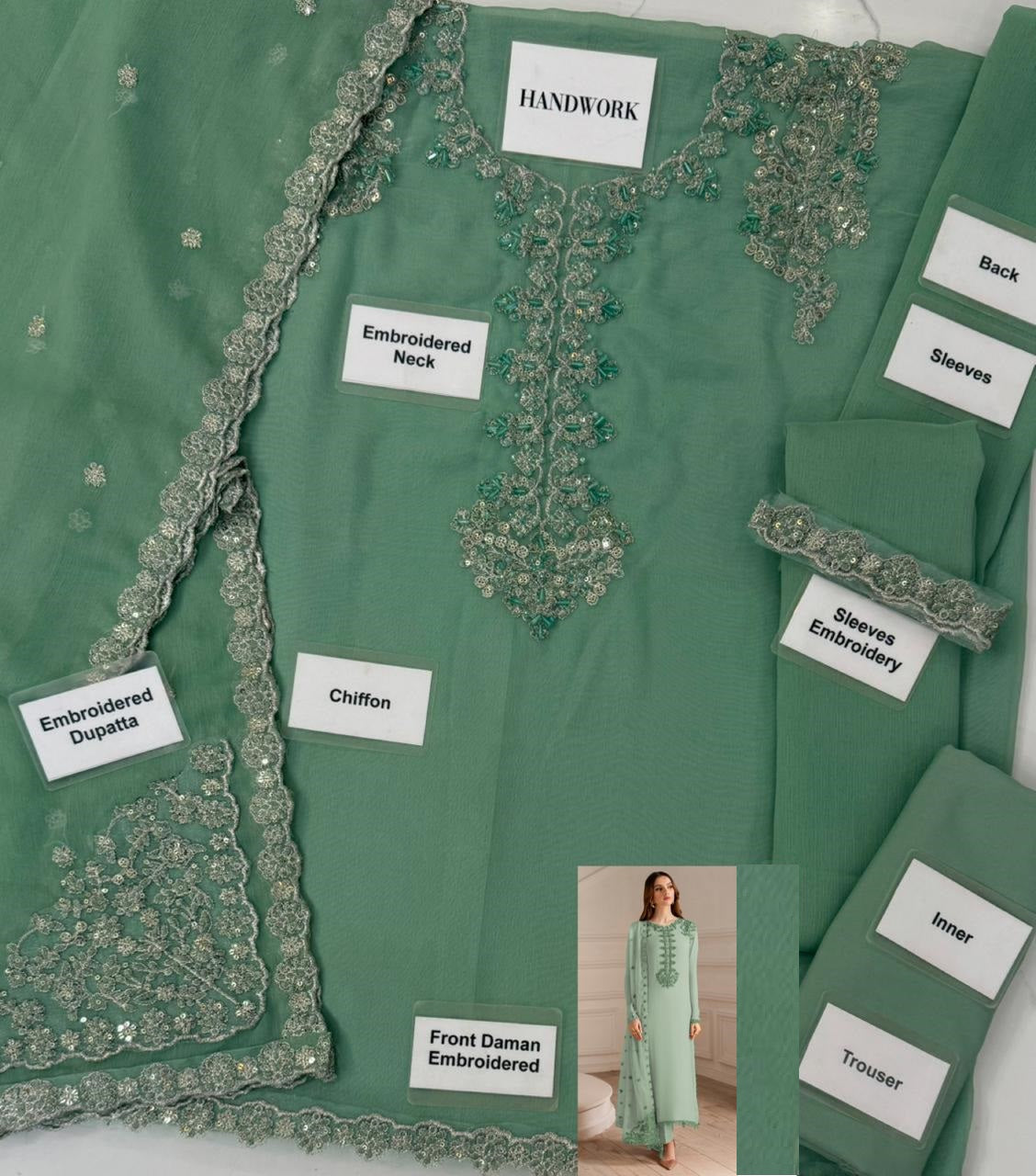 Iznik UE-479 Semi Pure Chiffon Pista Green 26