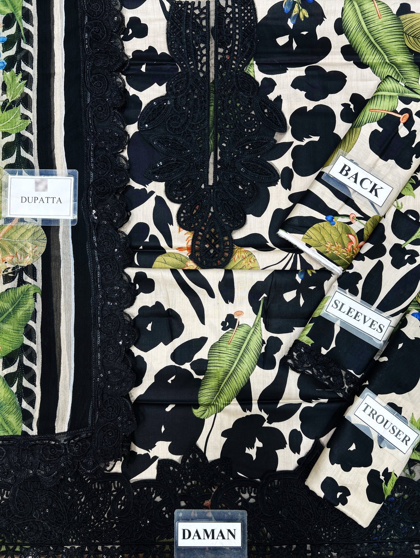 Maria b 44-b Black Off White Most Demanind Design Lawn Embroidery 26