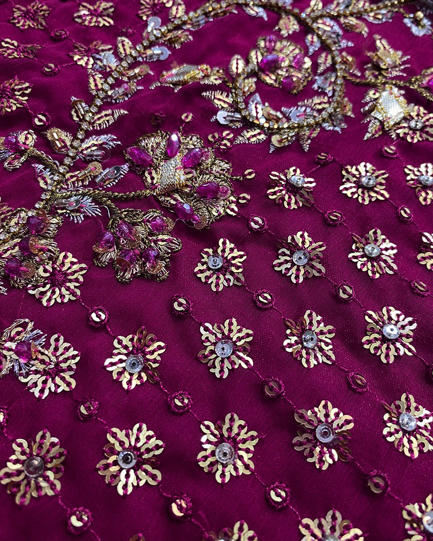 Haris Shakeel Wz-94 Red Chiffon Formal Wedding Collection 26