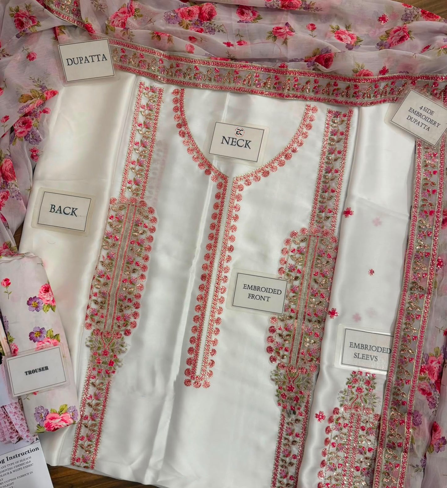 Aneela ACL-FC-30 White Charmous Silk Most Hit Article 26