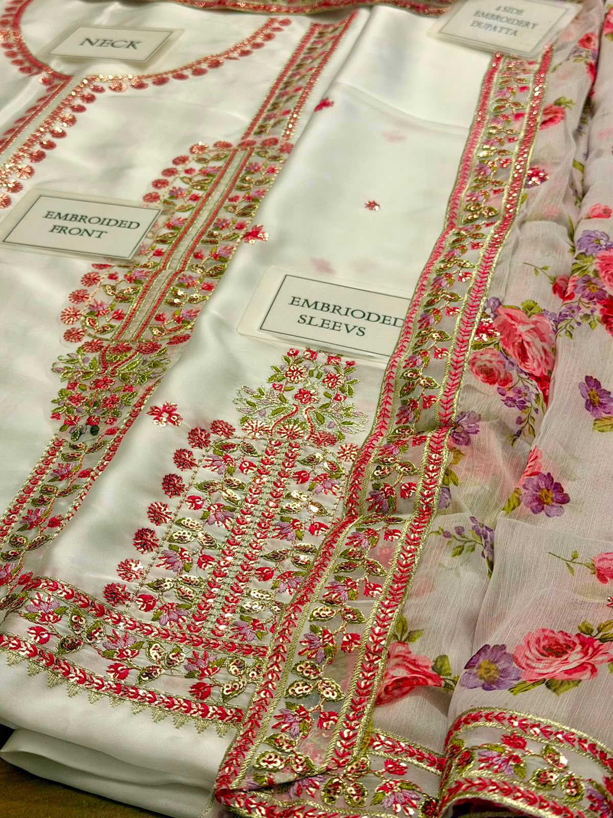 Aneela ACL-FC-30 White Charmous Silk Most Hit Article 26