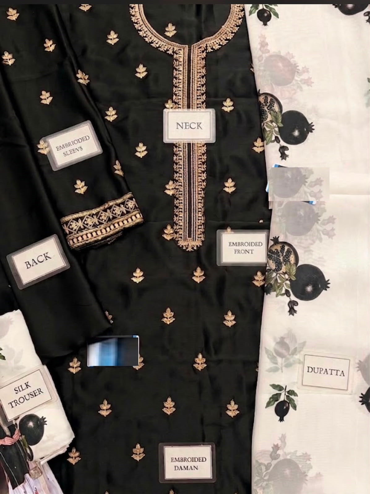 Murk Black & White Dress Most Viral Code Of the Year Shamoz Silk 26