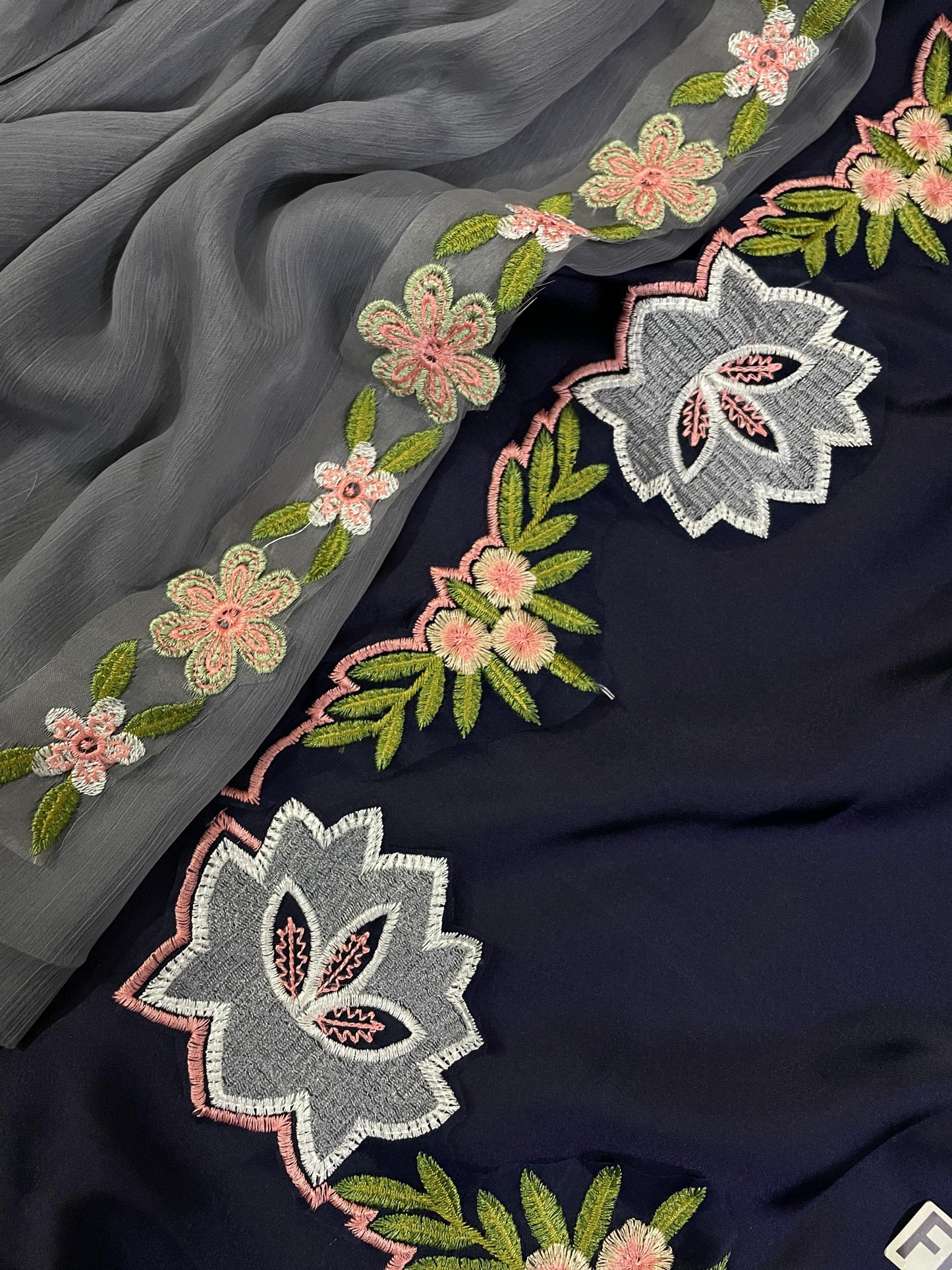 Murk Wear By Nazish Jahangir Navy Blue Most Viral Code Of the Year Shamoz Silk 26