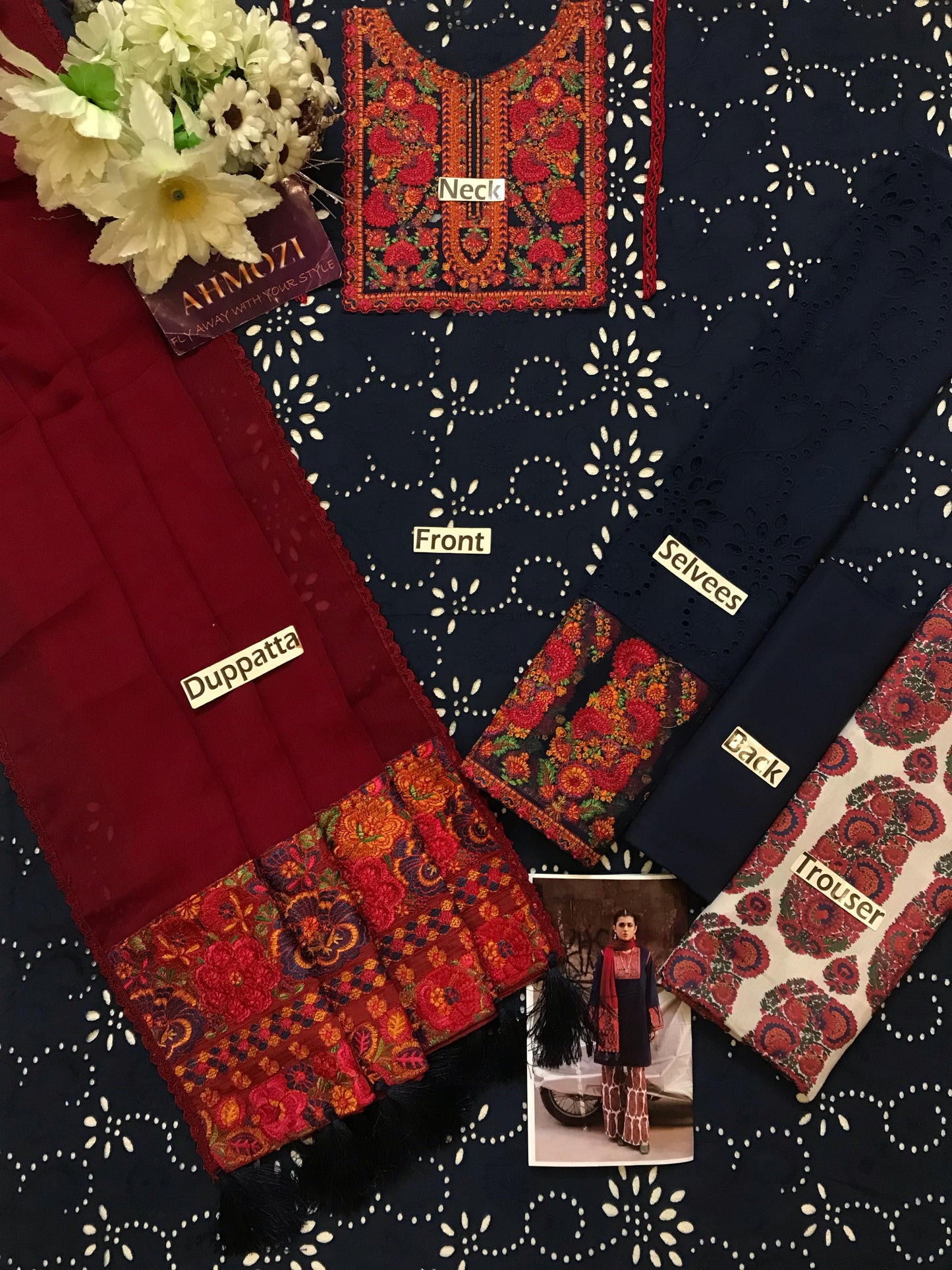 Jugnu Premium Pure Lawn Chikankari Dress With Chiffon Duppata 26