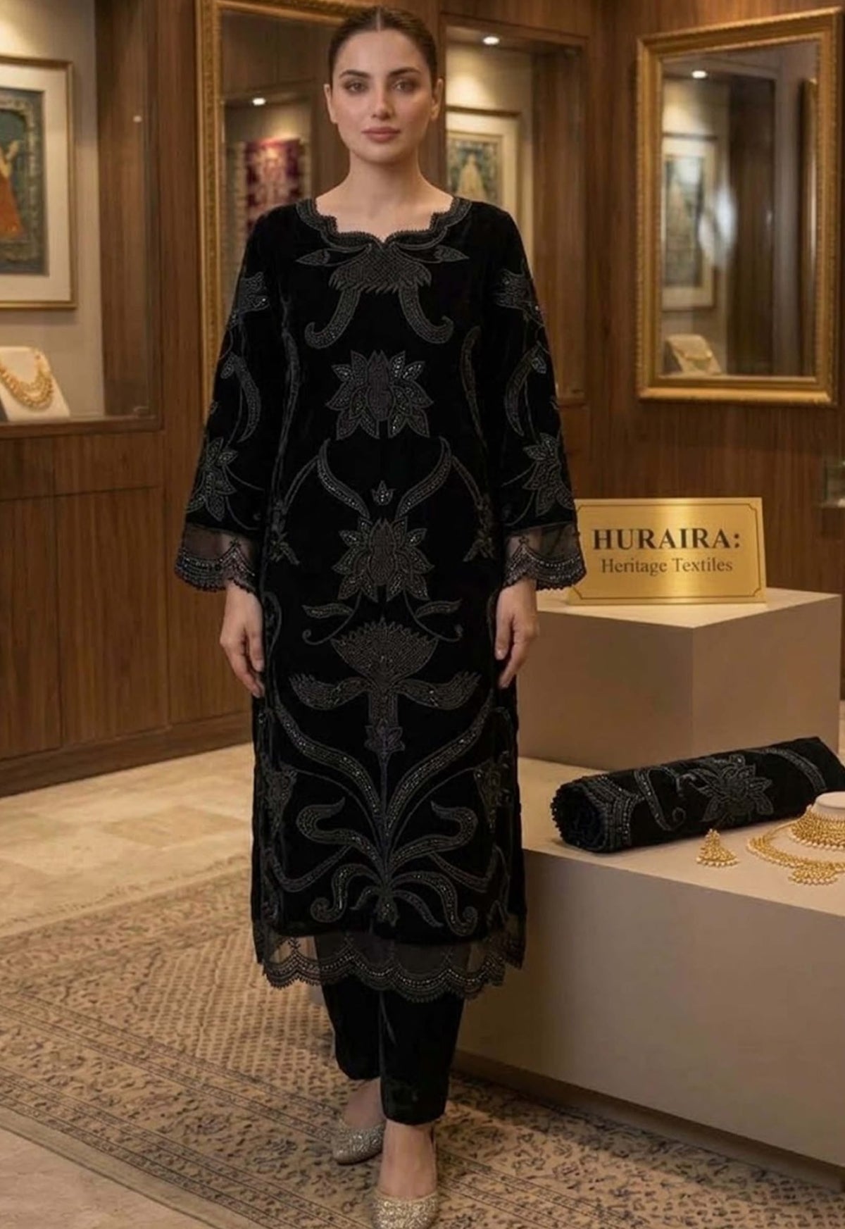 Huraira Wz-02 Most Hot Design Embroidery Dress With Chiffon Duppata 26