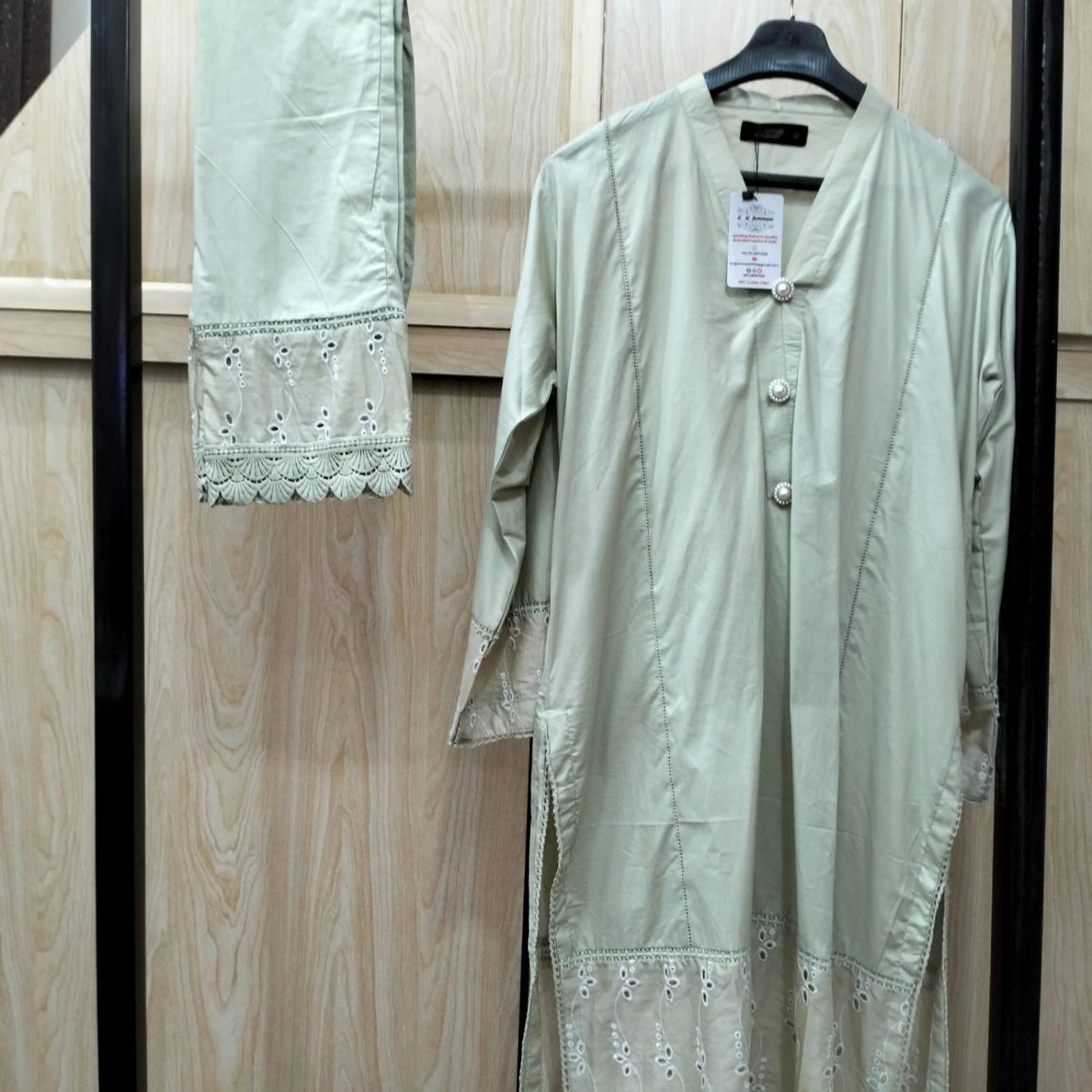 Aangan 2 Pc Cord  Set Luxury Lawn Chikankari Dress 2024