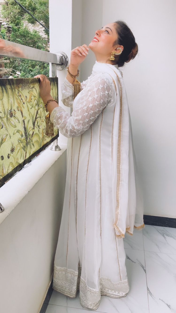 Wearza White Rang 3pc Pure Chiffon Maxi 2024