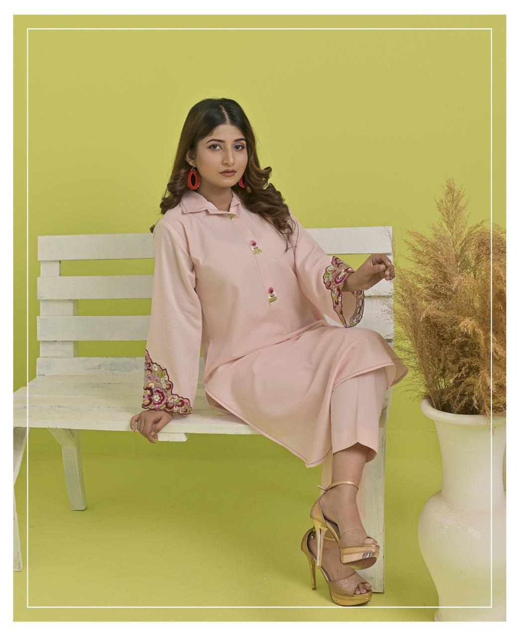 Wearza 2-Pcs Co-Ord Set Premium Khaddar Cotton Summer/Winter Wz-003