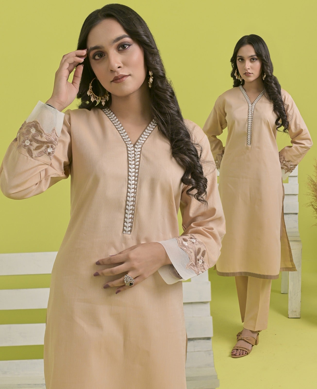 Wearza 2Pcs Co-Ord Set Premium Khaddar Cotton Wz-002