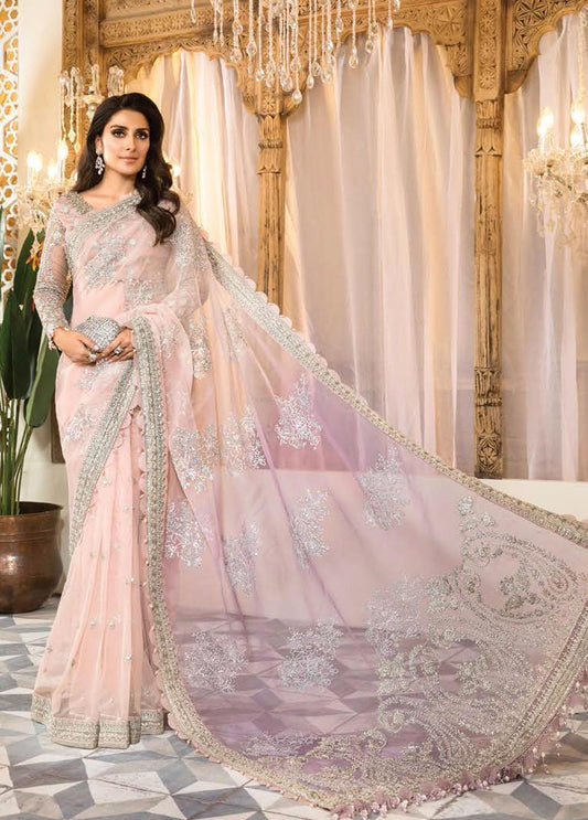 MARIA B MOST DEMANDED SAREE 2 SHADES 2023 (100% SOFT NET ) - Wearza