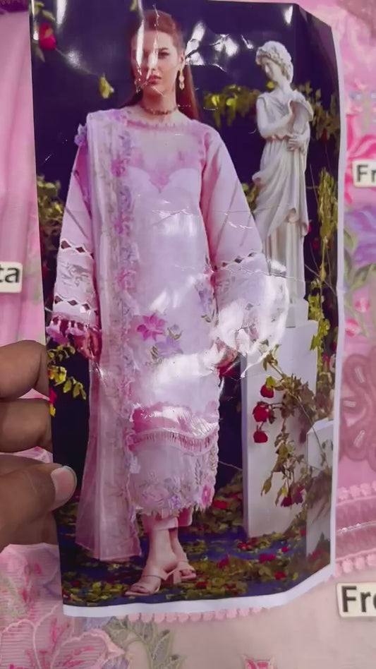 Parishay Most Demanding Design Wz-2 Premium Pure Lawn With Khaadi Net Emb Duppata 26