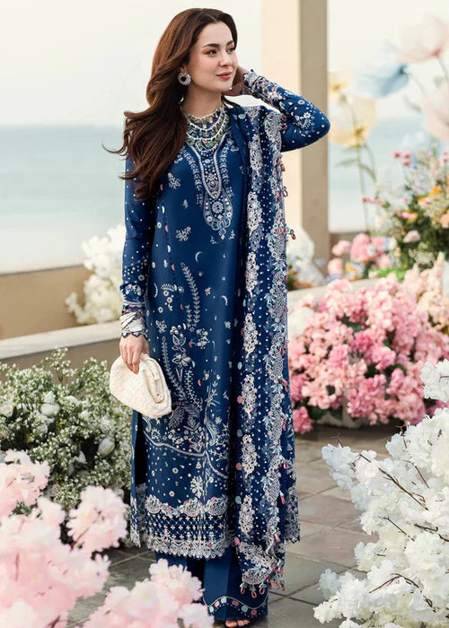 Qalamkar Wz-1185 Luxury Pure Lawn Embroidered WIth SIlk Duppata  Eid Collection 2025