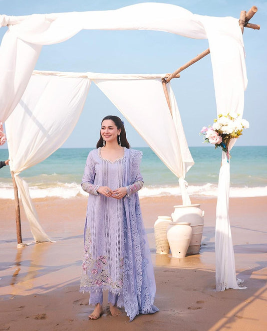 Sereene Wz-456 Pure Egyption Lawn With Organza Duppata Summer Eid Collection 2025