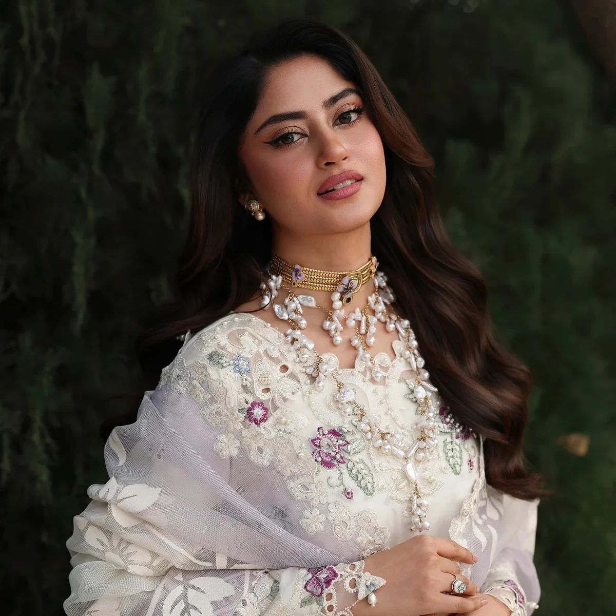 Sardina Wz-53 White Premium Pure Chikankari Lawn With Khaadi Net Duppata 26