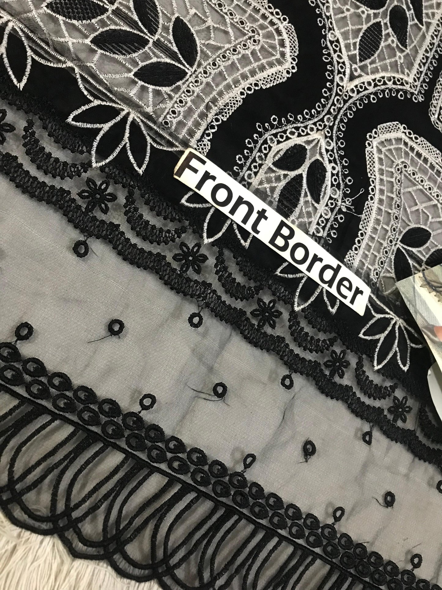 Maria B Luxury Wz-06 Black Premium Lawn Chikankari Dress With Heavy Chiffon Emb Duppata 2026