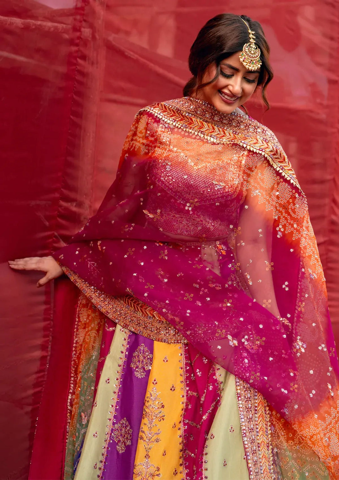 Bin Ilyas Multi Maxi Wz-12 Luxury Formal Bridal  Wedding Special Lehenga Choli For Mehndi & Barat Event 26