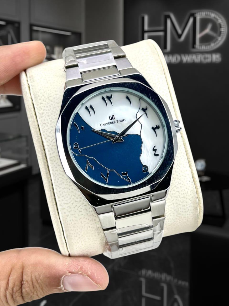 Universal Point Aura Metal Watch With Date Working Butterfly Lock New Arrival 2026