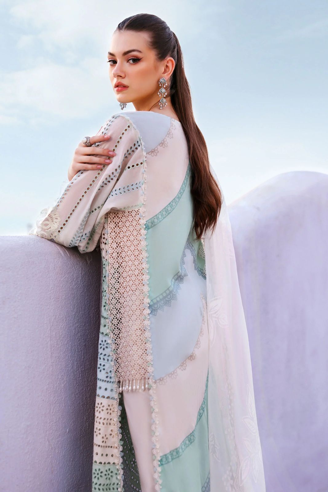 Maria b Mb-632 Premium Pure Swiss Lawn With Print Silk Emb Border Duppata 2026