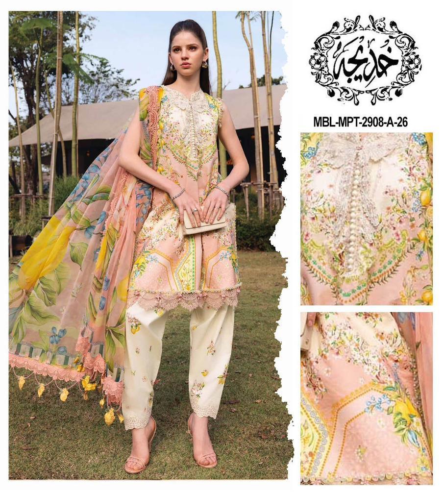 Maria B M Print Mb-2908A Premium Pure Lawn With Chiffon Emb Duppata 2026
