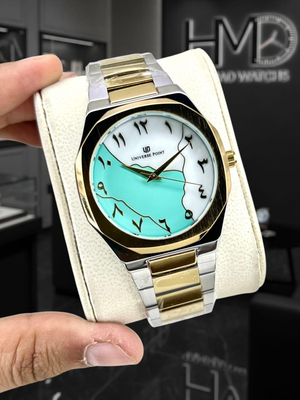 Universal Point Aura Metal Watch With Date Working Butterfly Lock New Arrival 2026