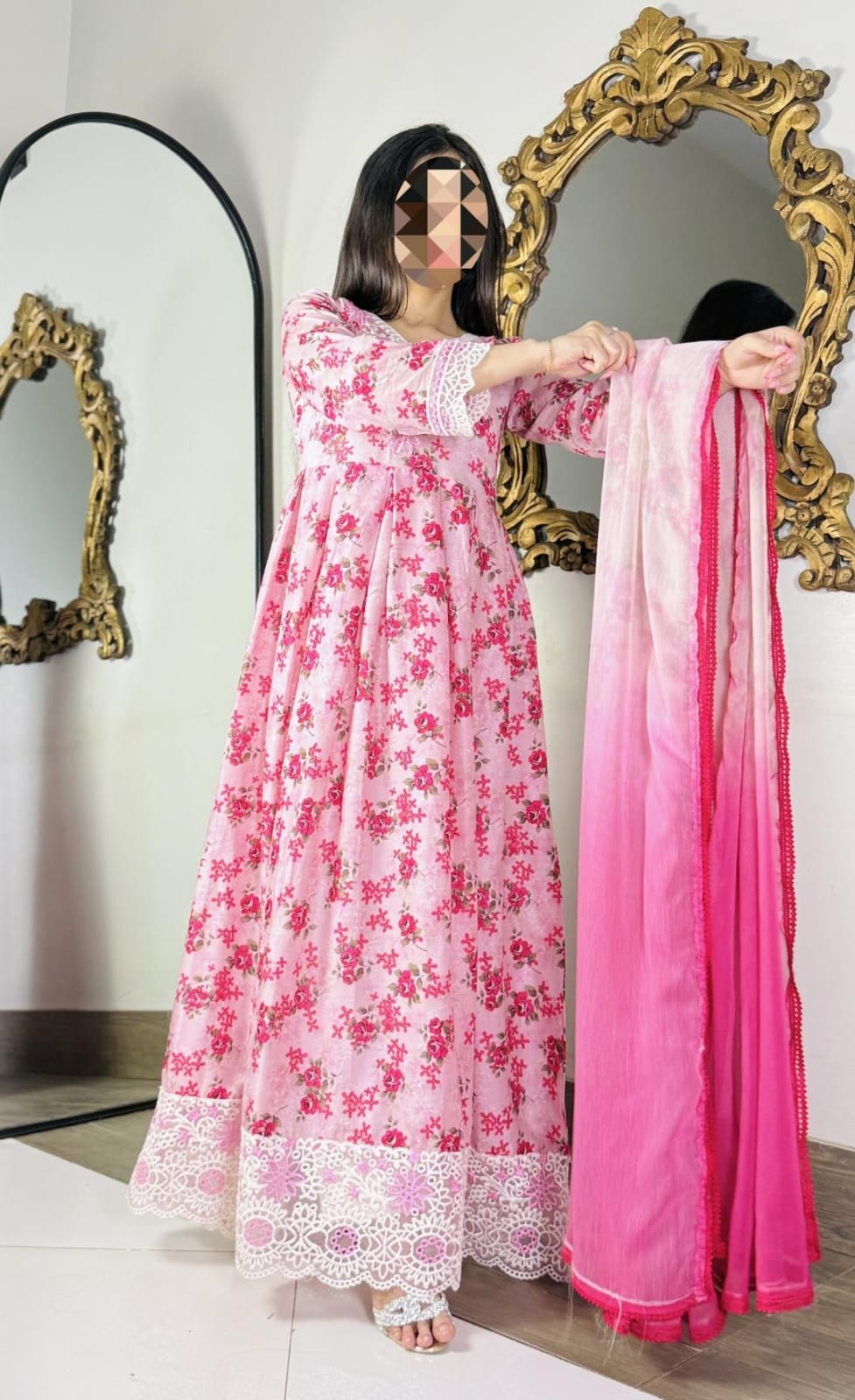 Faiza Saqlain Wz-732 Premium Pure Lawn With Chiffon Duppata 2026