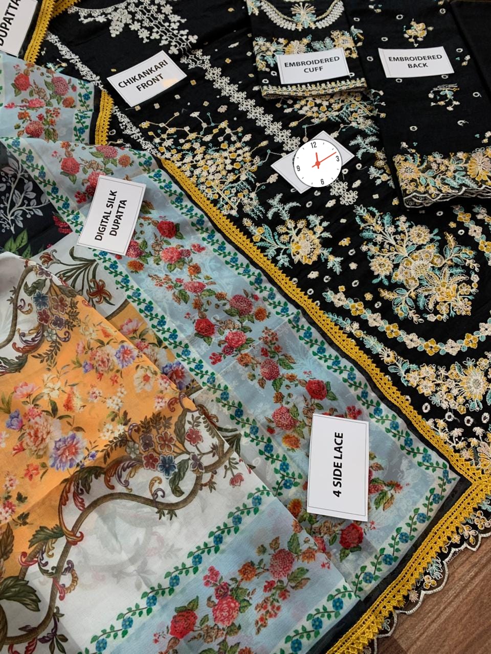 Hussain Rehar Wz-04 Black Beauty Luxury Lawn Cotton Chikankari Dress With Silk Emb Duppata 2026