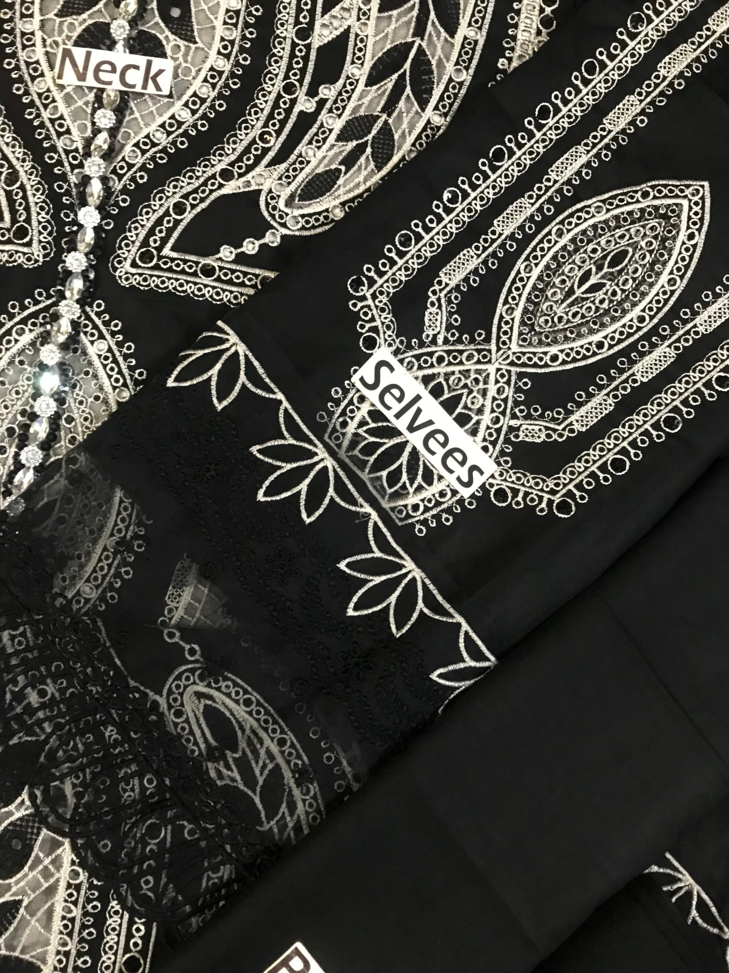 Maria B Luxury Wz-06 Black Premium Lawn Chikankari Dress With Heavy Chiffon Emb Duppata 2026