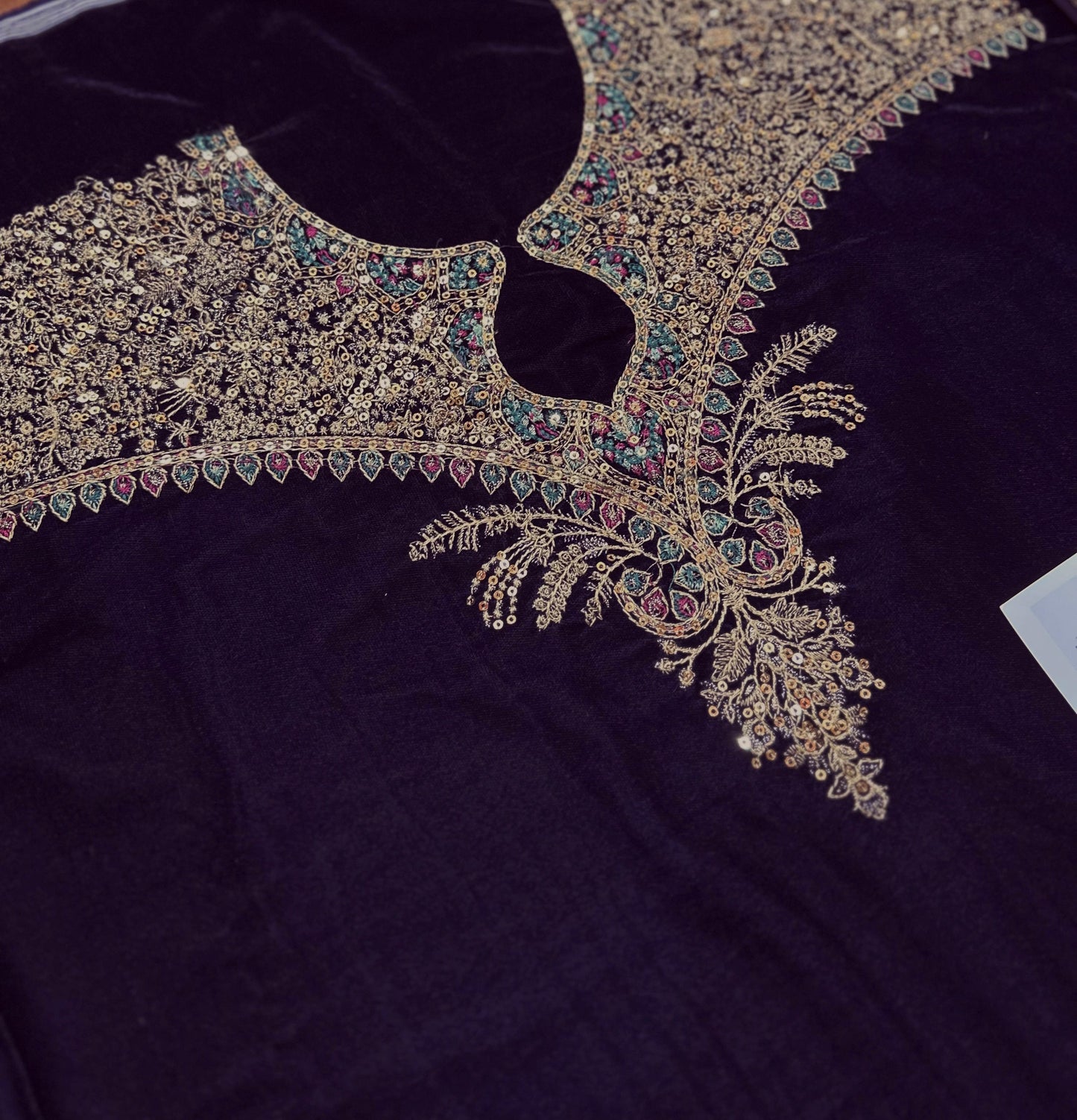 Jazmin Chandni Wz-06 Navy Beautiful Velvet Dress With Velvet Trouser 2025