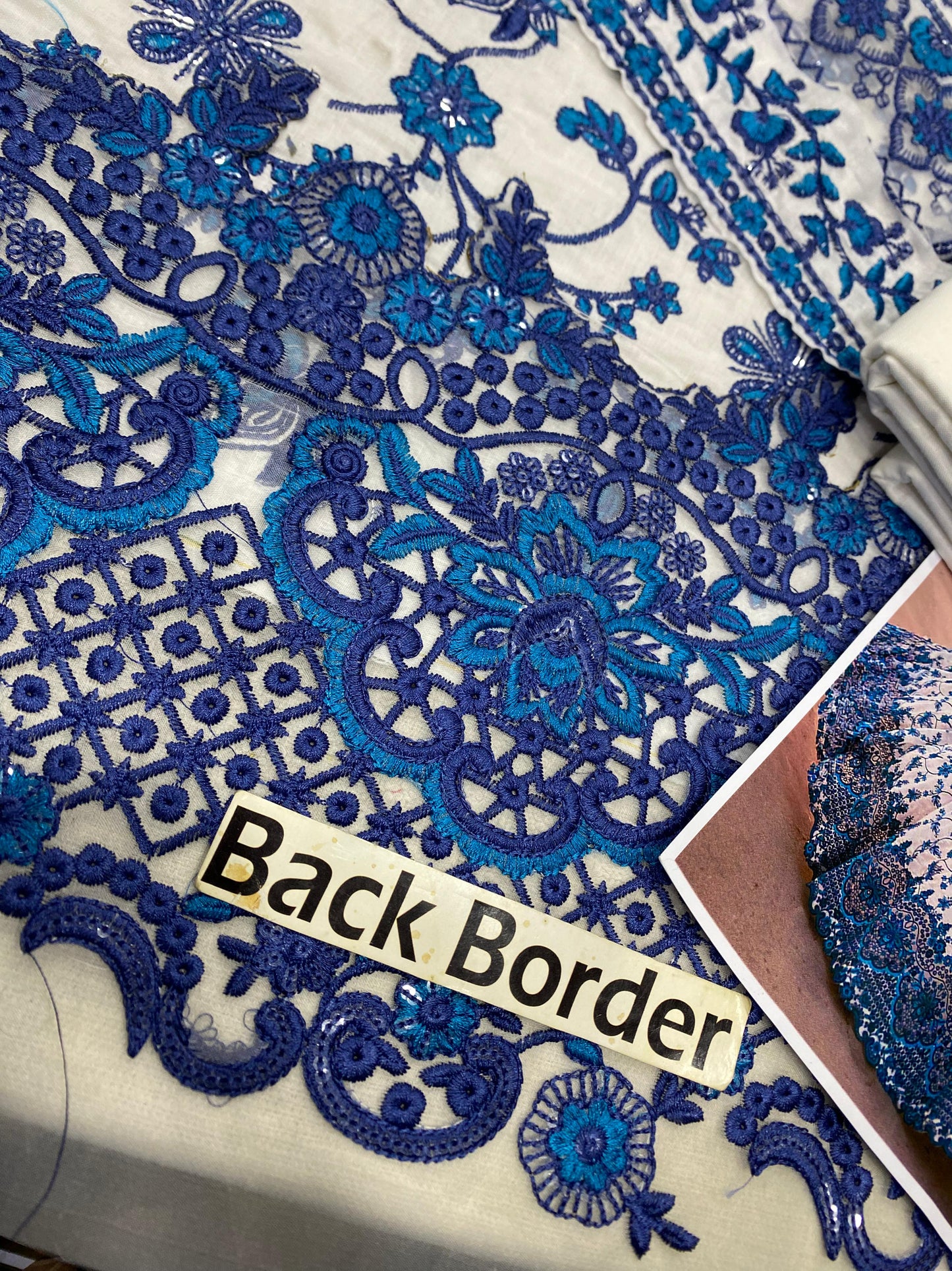 Faiza Saqlain Blue Frock Wz-07 The Most Viral Design Of The Year Premium Pure Lawn Emb 2026