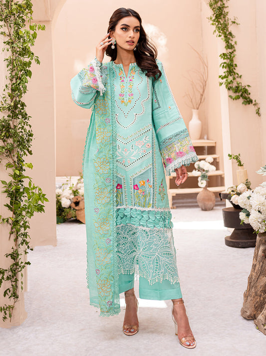 Regelia Wz-161 Luxury Pure Lawn With Khaadi Net Duppata Summer Eid Collection 2025