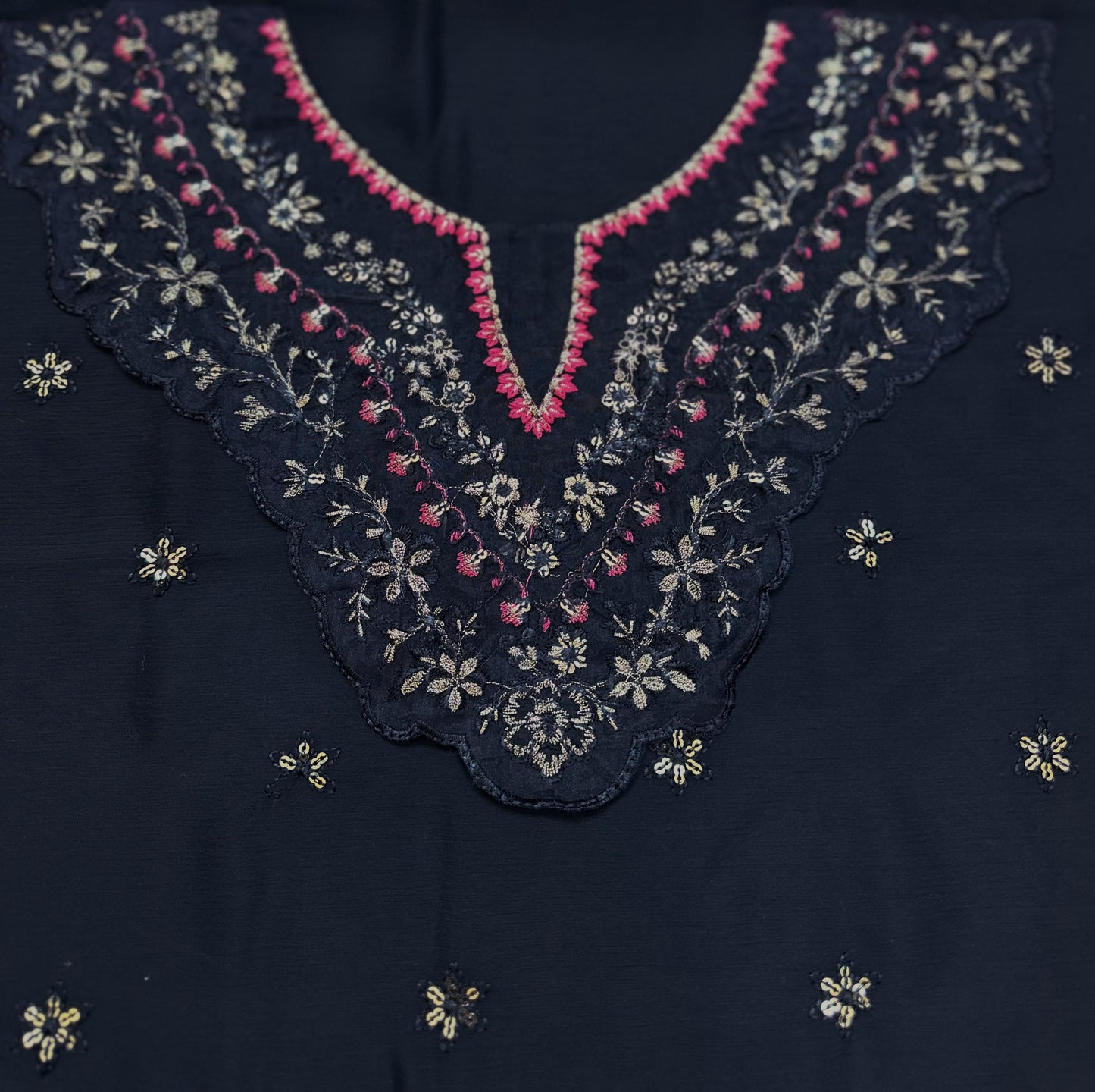 Azure Wz-2525 Semi Pure Chiffon With Organza Emb Border Duppata 2026