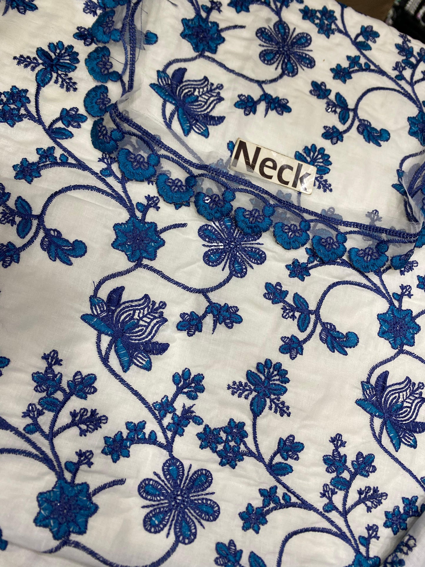 Faiza Saqlain Blue Frock Wz-07 The Most Viral Design Of The Year Premium Pure Lawn Emb 2026