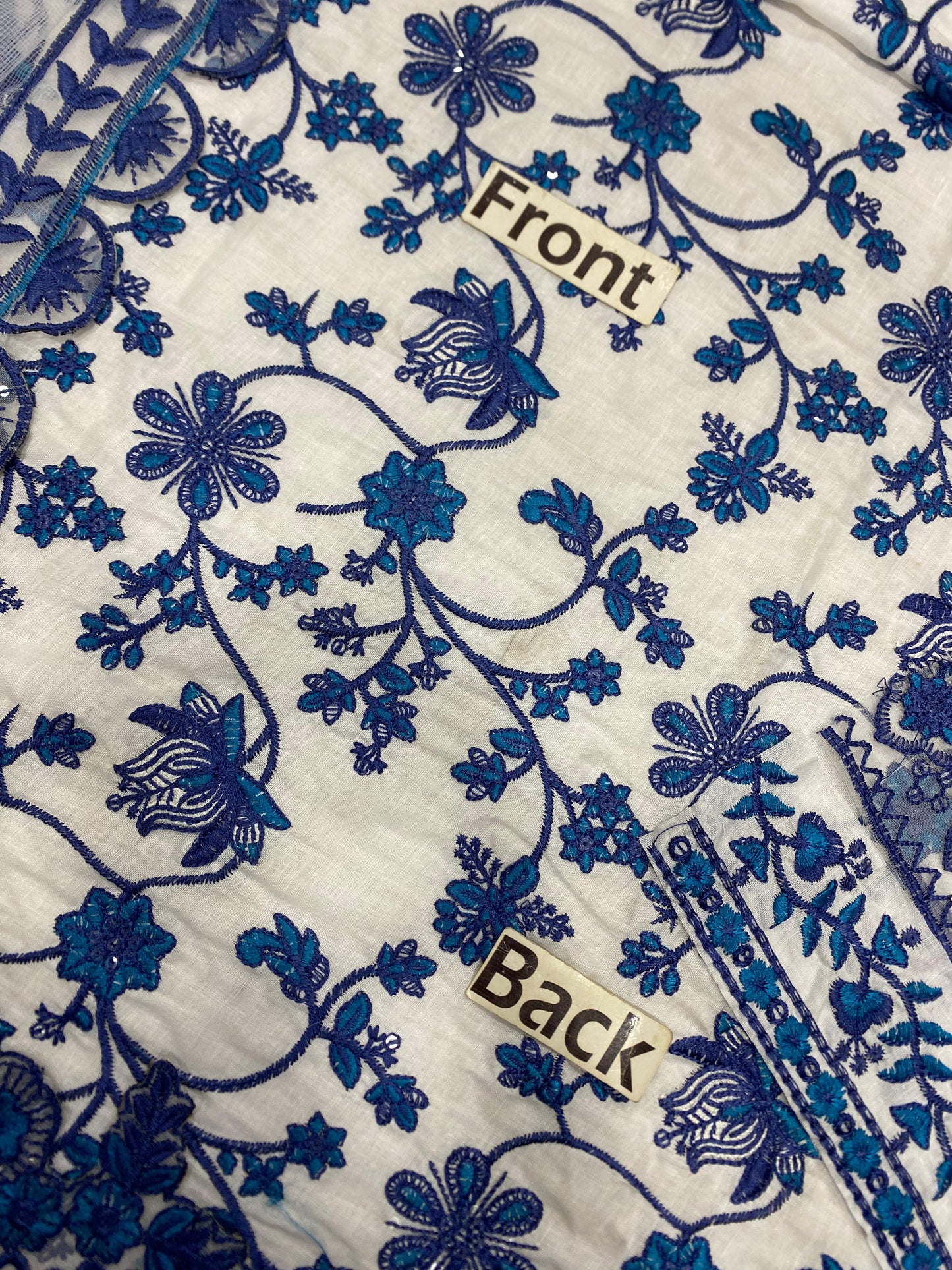 Faiza Saqlain Blue Frock Wz-07 The Most Viral Design Of The Year Premium Pure Lawn Emb 2026