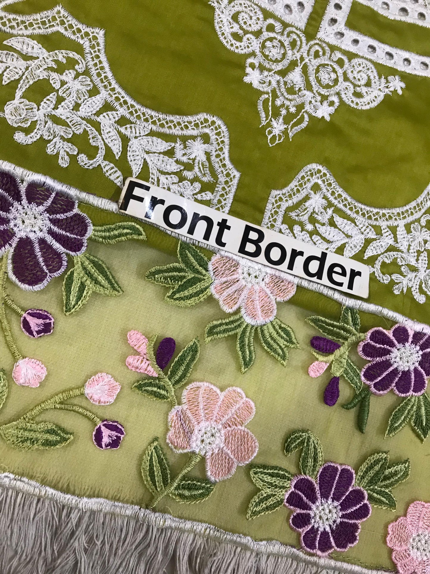 Parishay Most Demanding Design Parrot Green Color Wz-08 Premium Pure Lawn With Khaadi Net Emb Duppata 26