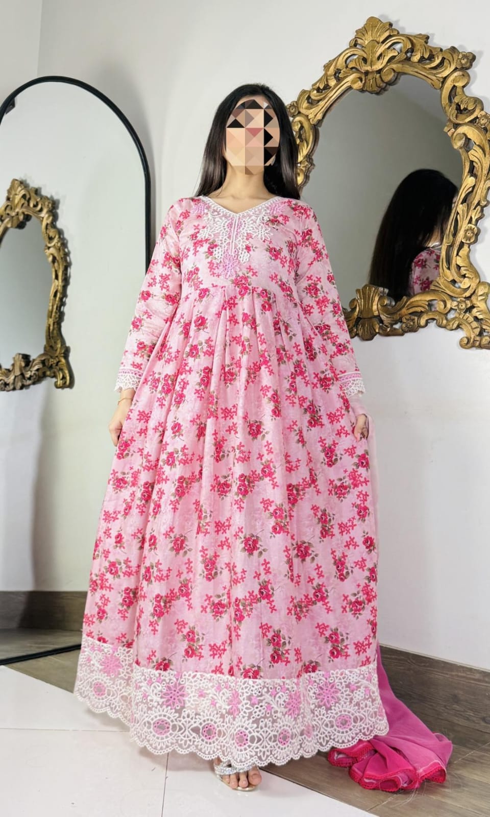 Faiza Saqlain Wz-732 Premium Pure Lawn With Chiffon Duppata 2026