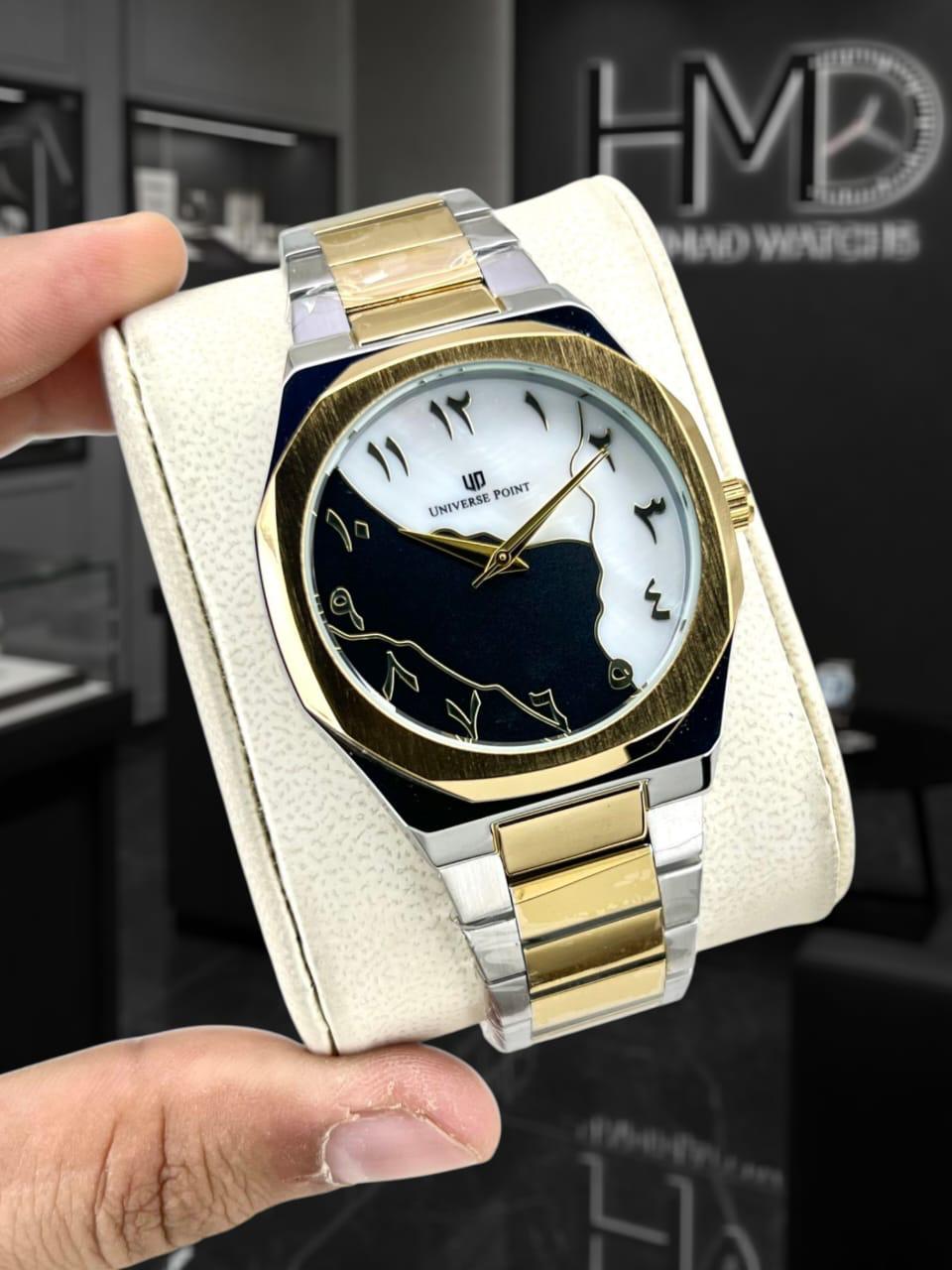 Universal Point Aura Metal Watch With Date Working Butterfly Lock New Arrival 2026