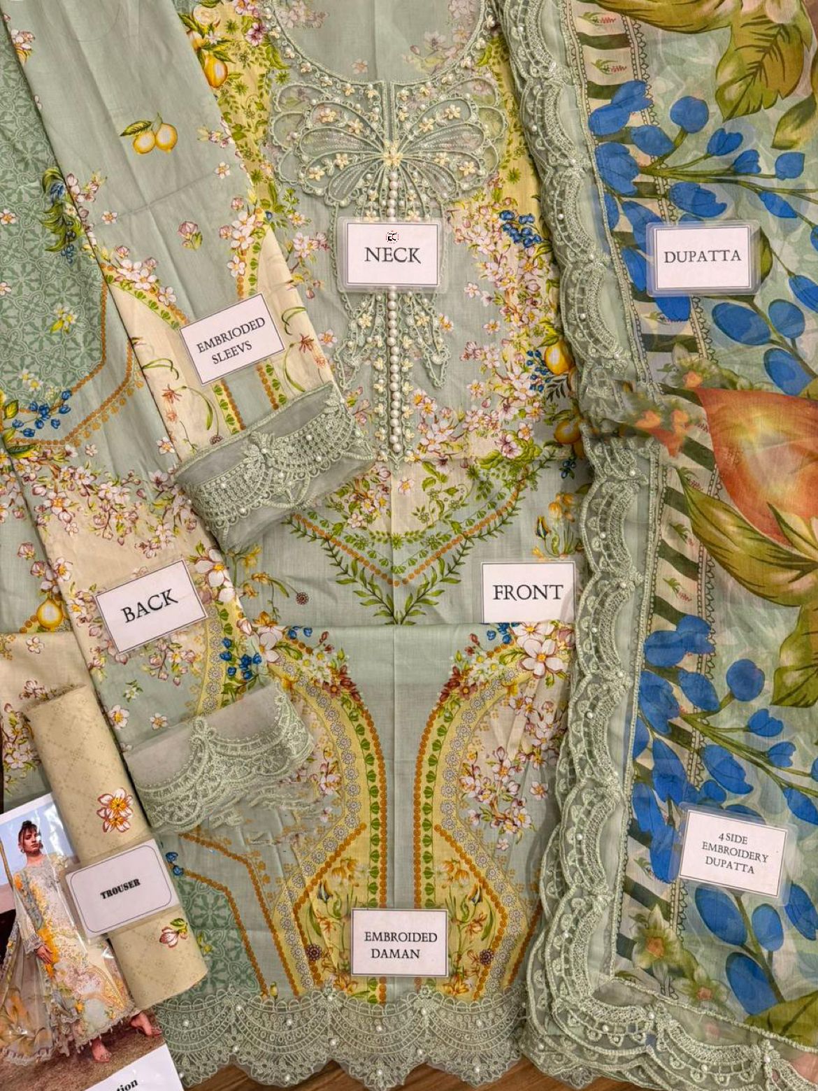 Maria B M Print Mb-2908A Premium Pure Lawn With Chiffon Emb Duppata 2026