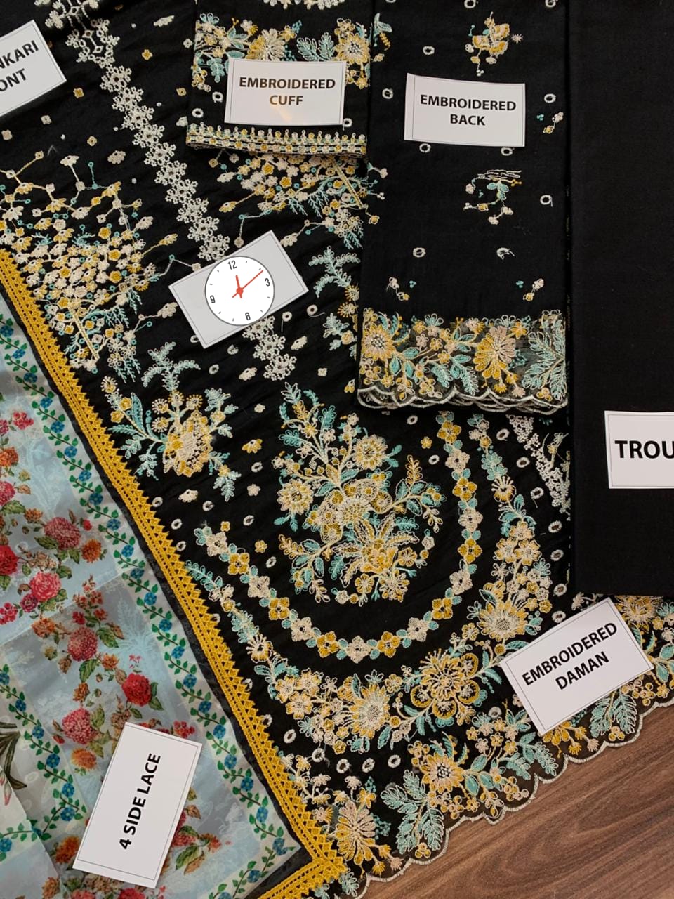 Hussain Rehar Wz-04 Black Beauty Luxury Lawn Cotton Chikankari Dress With Silk Emb Duppata 2026