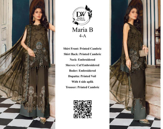 Maria b M Print MBT-3 Premium Pure Lawn With Chiffon Emb Border Duppata 2026