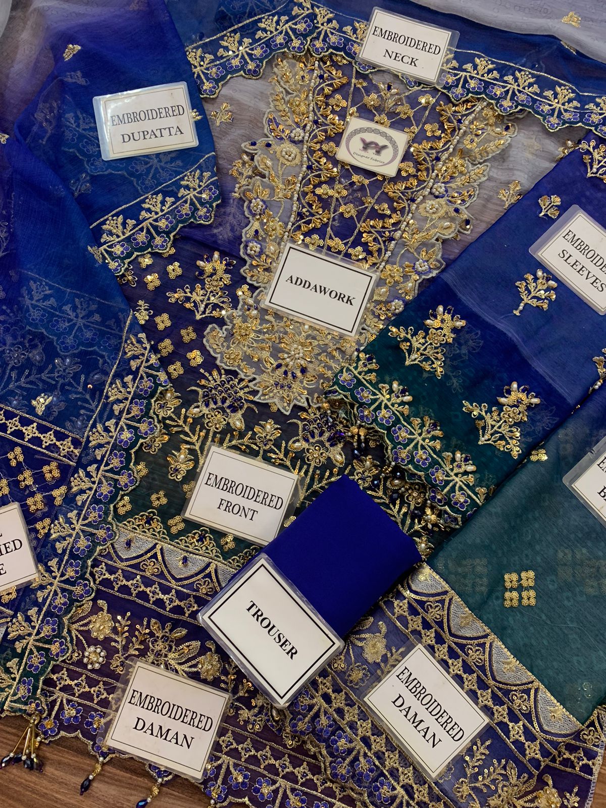 Emaan Adeel Most Beautiful Digital Printed Chiffon Crystal & Adda Work 2025